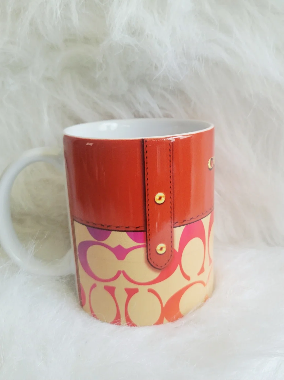 Fashion New York Orange & Cream Signature Ceramic Mug